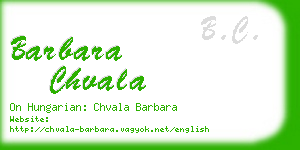 barbara chvala business card
